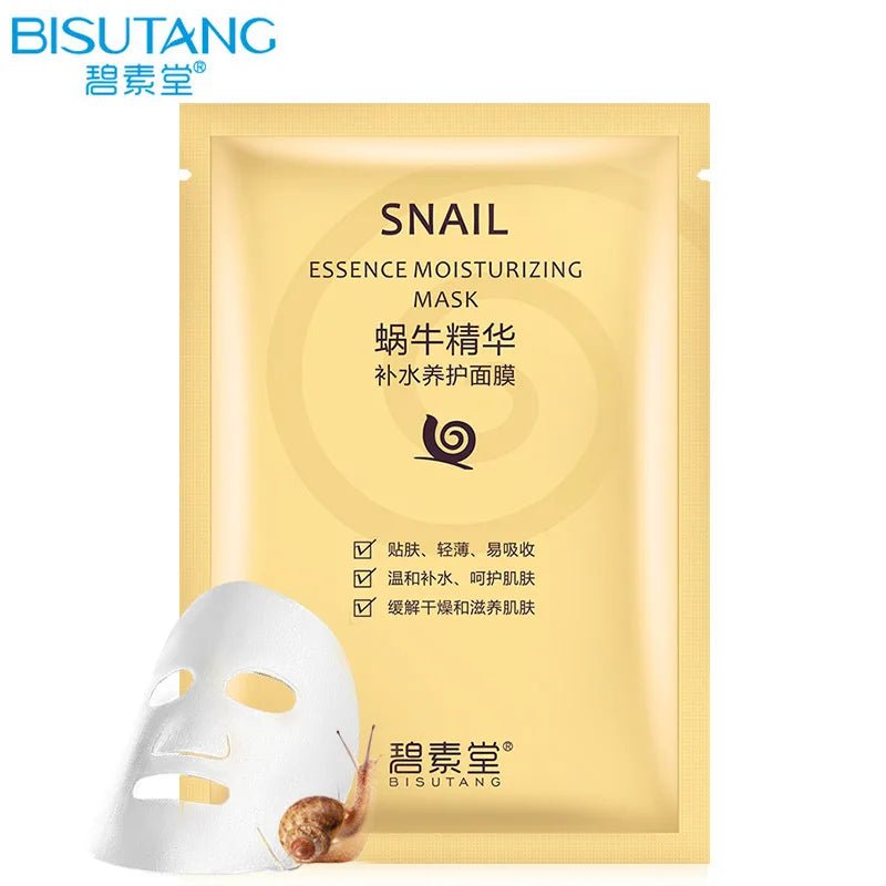 10pcs Snail Anti-aging Face Mask Moisturizing Whitening Anti Wrinkles Hydrating Facial Masks Sheet Masks Skin Care Products - JromoCompany