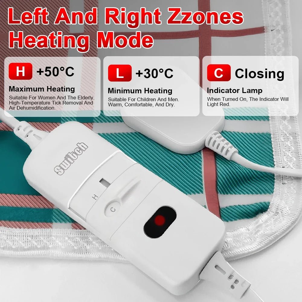 110V 220V Electric Blanket Thicker Heaters Home Bed Sheet Thermal Mat Heating Mattress Winter Thermostat Double Body Warmer Pads - JromoCompany