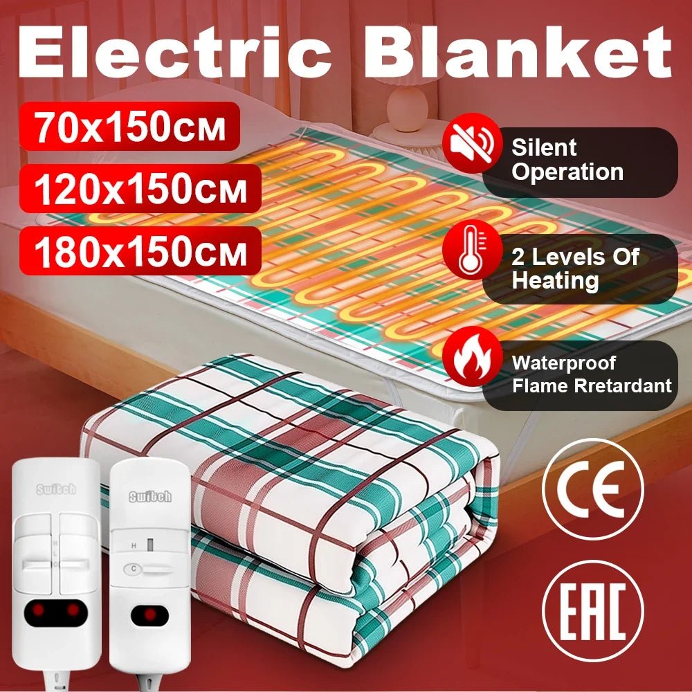 110V 220V Electric Blanket Thicker Heaters Home Bed Sheet Thermal Mat Heating Mattress Winter Thermostat Double Body Warmer Pads - JromoCompany