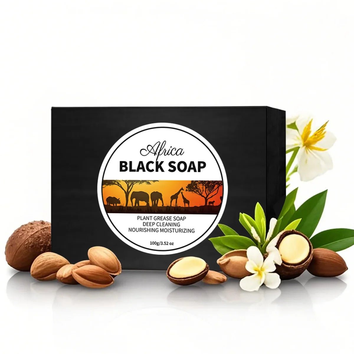140g Hand Bamboo Charcoal Made Soap Bar Black Organic Soap Bar Charcoal Clay Organic Bathing Soap - JromoCompany