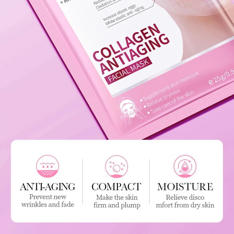 15pcs BIOAQUA Retinol Collagen Facial Masks Firming Moisturizing Nourishing Hydrating Face Mask Facial Skin Care Products - JromoCompany