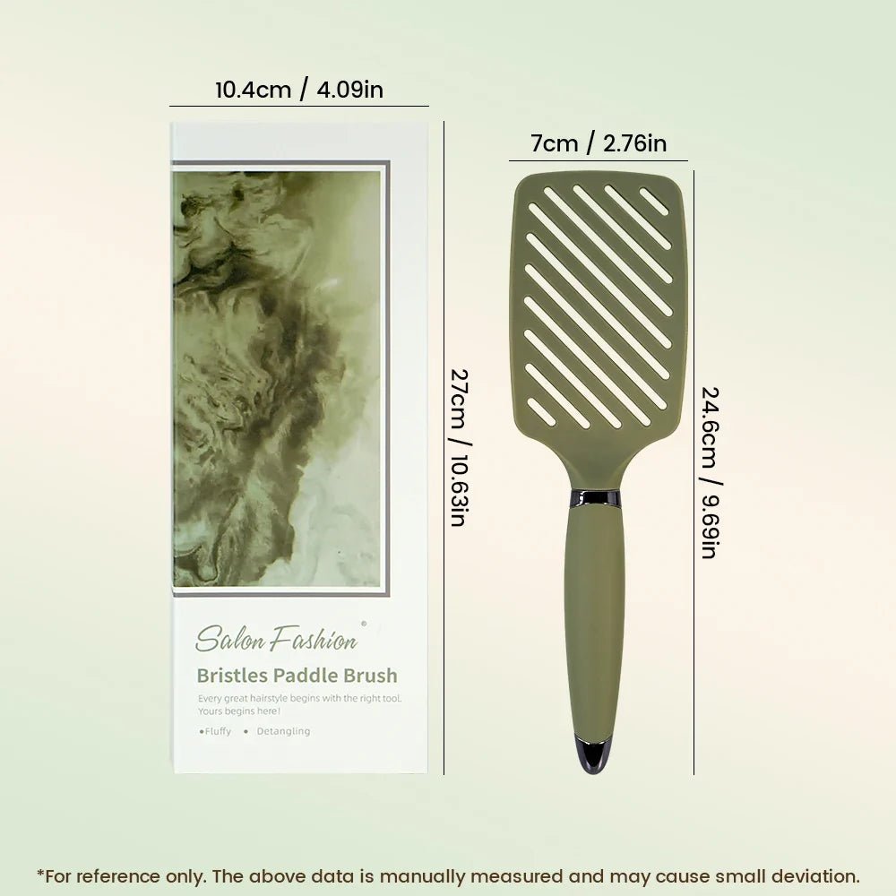 1PC Boar Bristle Detangling Hair Comb Hollow Out Hair Brush Anti-Static Scalp Massage Hairbrush Salon Styling Tools For Gifting - JromoCompany