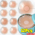 2-24PCS Invisible Self Adhesive Chest Paste Reusable Sticker Breast Petal Strapless Lift Up Bra Pad Silicone Petal Nipple Cover - JromoCompany