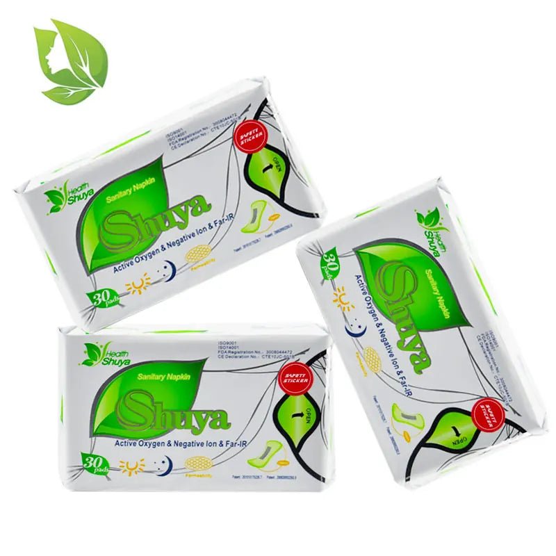 3 pack/lot love anion sanitary pads menstrual shuya anion 155mm length cotton soft feminine hygiene product 90 pieces - JromoCompany