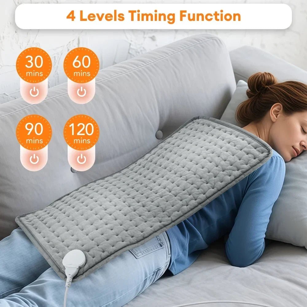30*60cm Electric Heating Pads for Back Neck Shoulder Home Office Washable Winter Warm Blanket 4 Timer 9 Temperature Control - JromoCompany