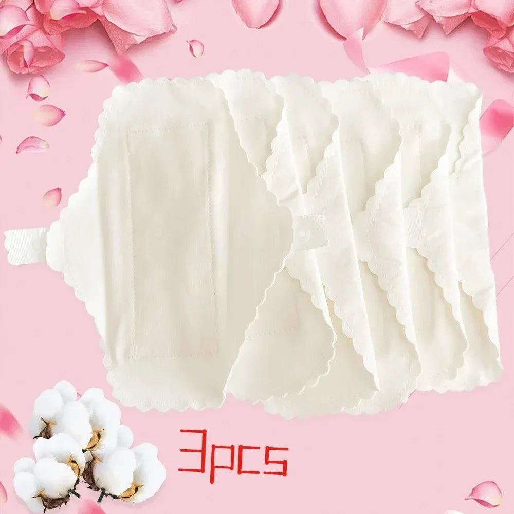 3pcs Cotton Reusable Thin Sanitary Pads Leakproof Washable Women Panty Liner Hygiene Menstrual Pads 180MM - JromoCompany