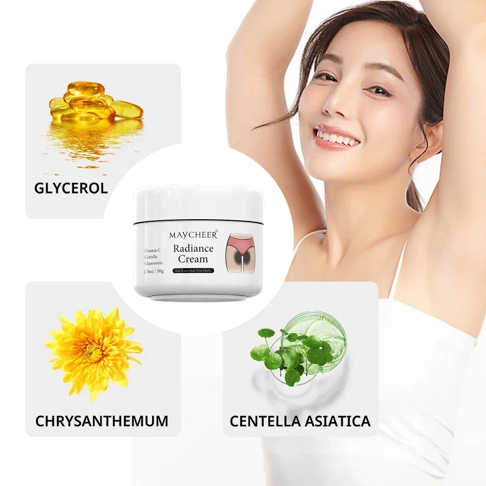 50g Whitening Cream Private Parts Underarm Bleaching Whiten Butt Knee Brighten Inner Thigh Intimate Parts Dark Remove Melanin - JromoCompany