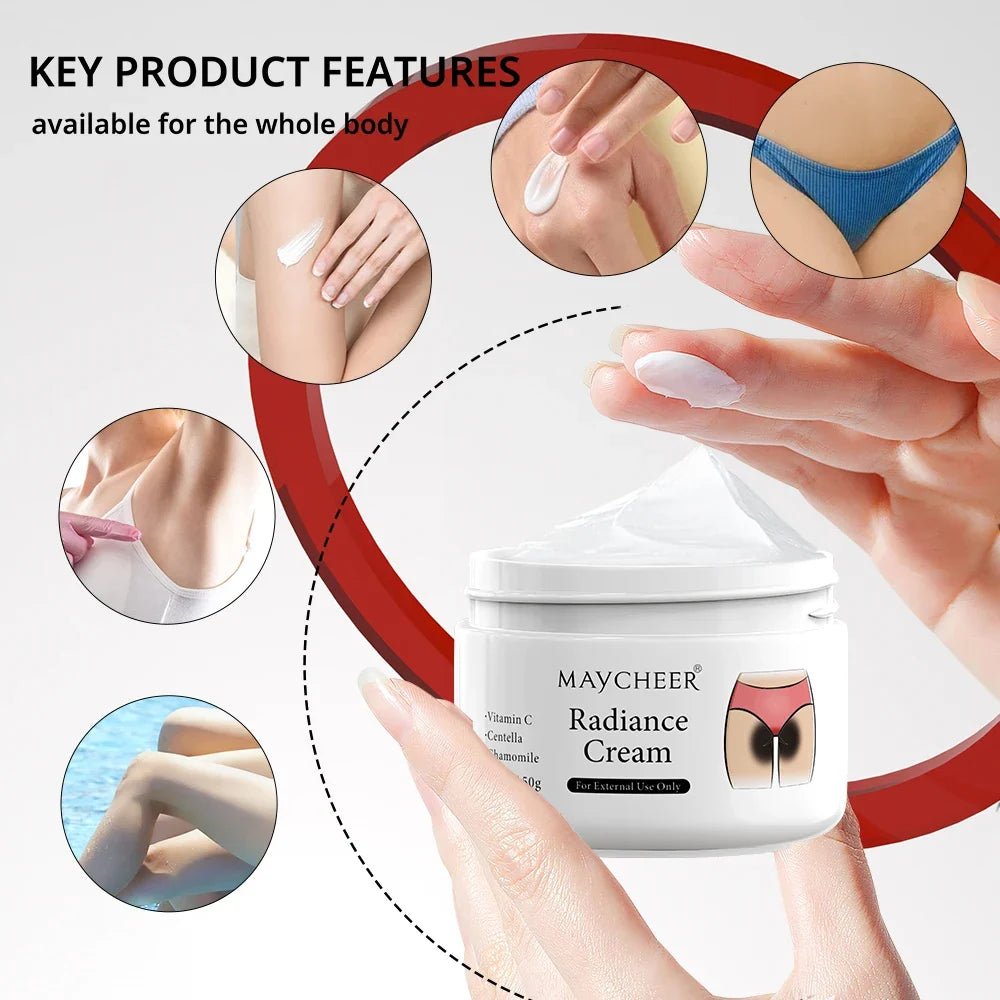 50g Whitening Cream Private Parts Underarm Bleaching Whiten Butt Knee Brighten Inner Thigh Intimate Parts Dark Remove Melanin - JromoCompany