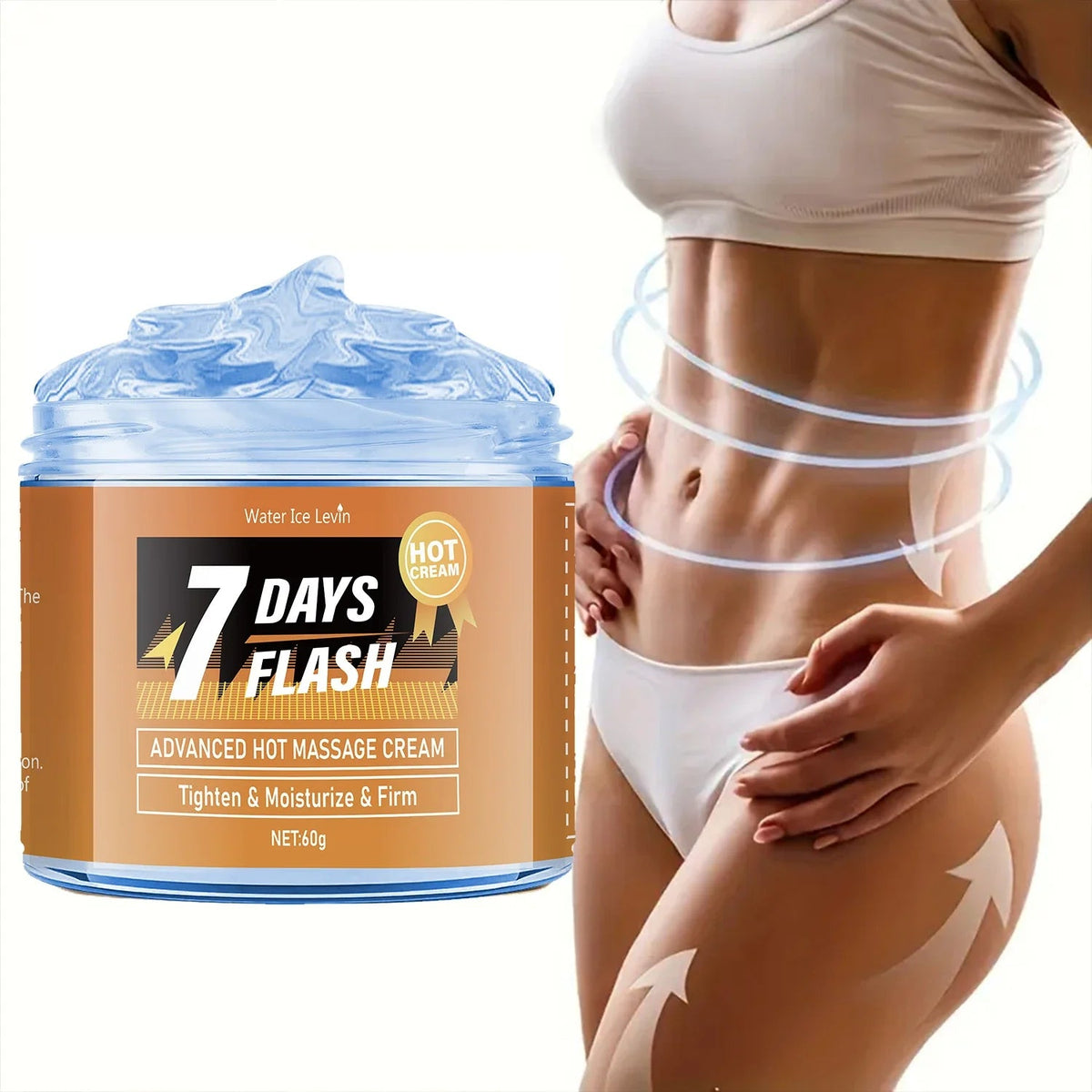 60g Moisturizing Massage Cream-Tightening Lifting with Curcumin and Plant Extracts for Big Belly and Loose Skin Care,Arm&Legs Cream - JromoCompany