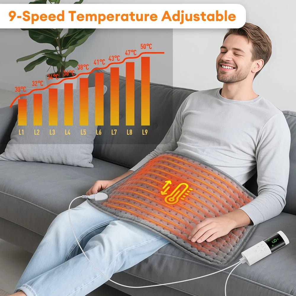 9 Level 4 Mode Timer 30X60cm Electric Heating Pad Blanket Hot Heated Pad for Abdomen Shoulder Knee Legs Winter Warm Washable - JromoCompany