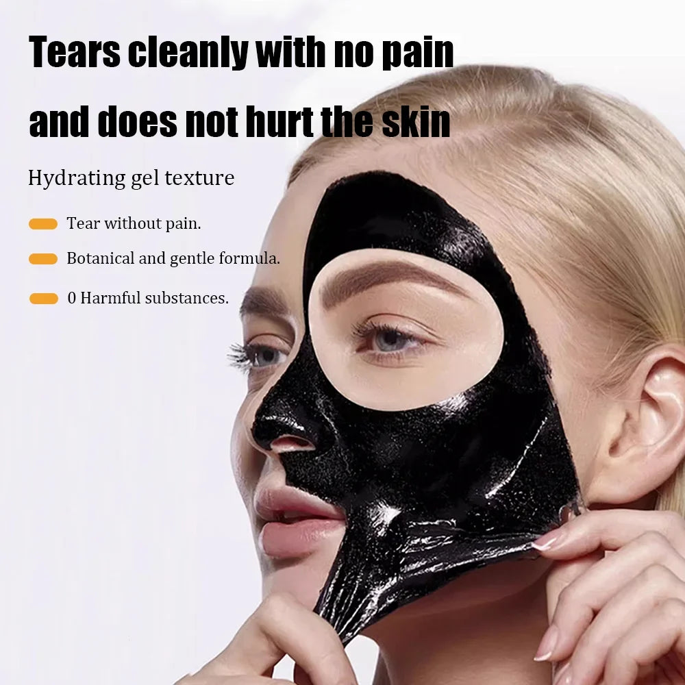 60g Bamboo Charcoal Fiber Mask Blackhead Removal Deep Mask Deep Cleansing Cleansing Exfoliating Mask Treatment Black Mask