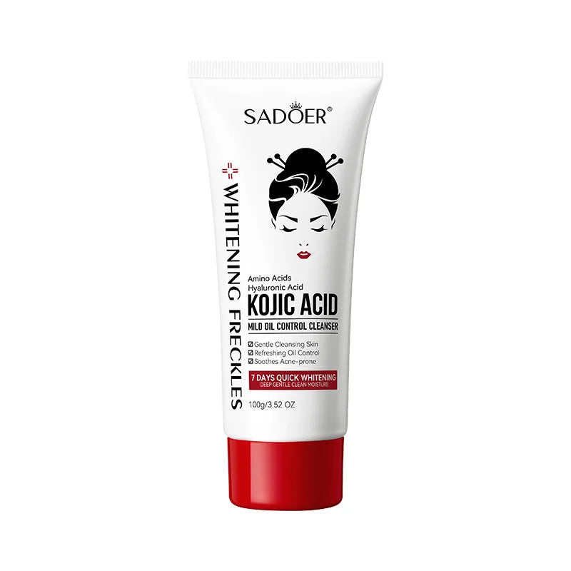SADOER Kojic Acid Facial Cleanser Face Wash Foam Facial Cleansing Mossee Moisturizing Brightening Facial Skin Care Products