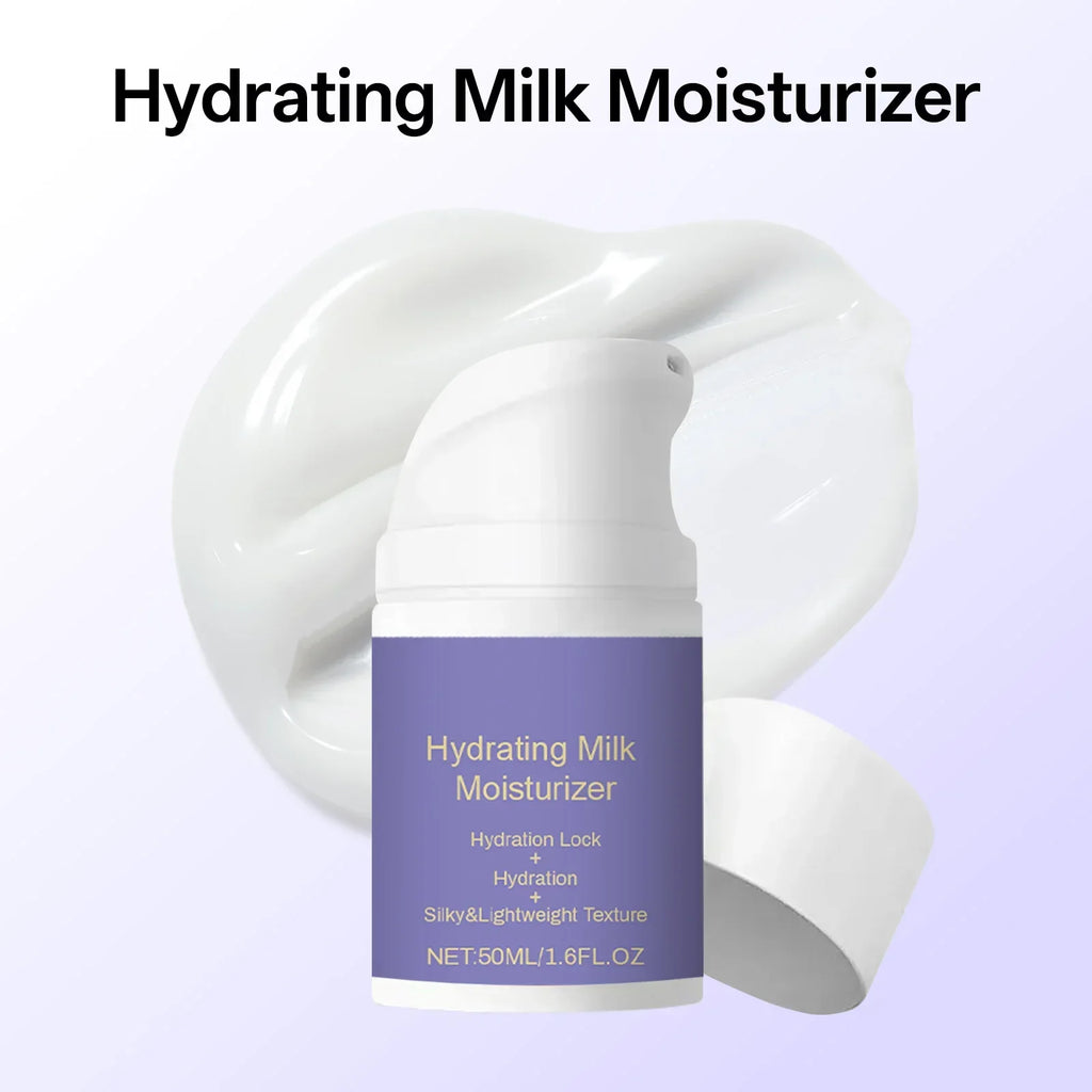 Hydrating Milk Moisturizer 50ml Deep Moisture Cream Shea Butter & Glycerin Repair Barrier Fade Fine Line Non-Greasy for All Skin