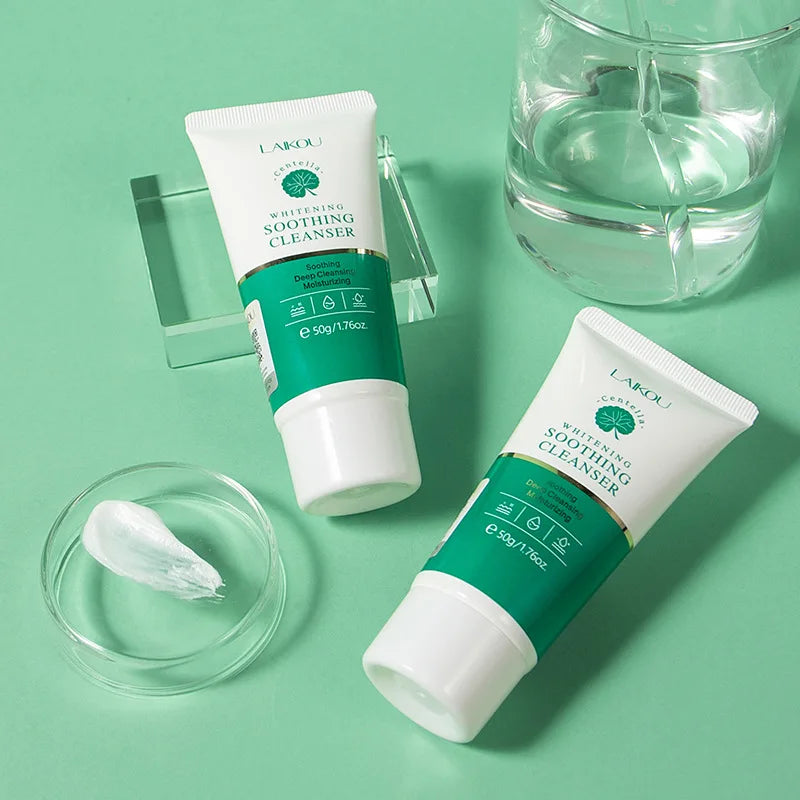 LAIKOU Centella Soothing Facial Cleanser Amino Acid BlackHead Remove Oil-Control Moisturizing Soften Face Skin Care Products