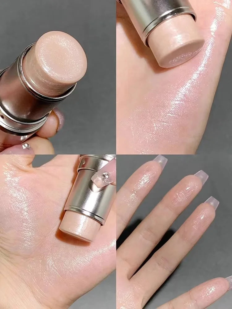 KAXIER High Gloss Stick Highlighter Blush Water Light Shimmer Waterproof Face Contour Illuminator Brighten Contouring Rouge