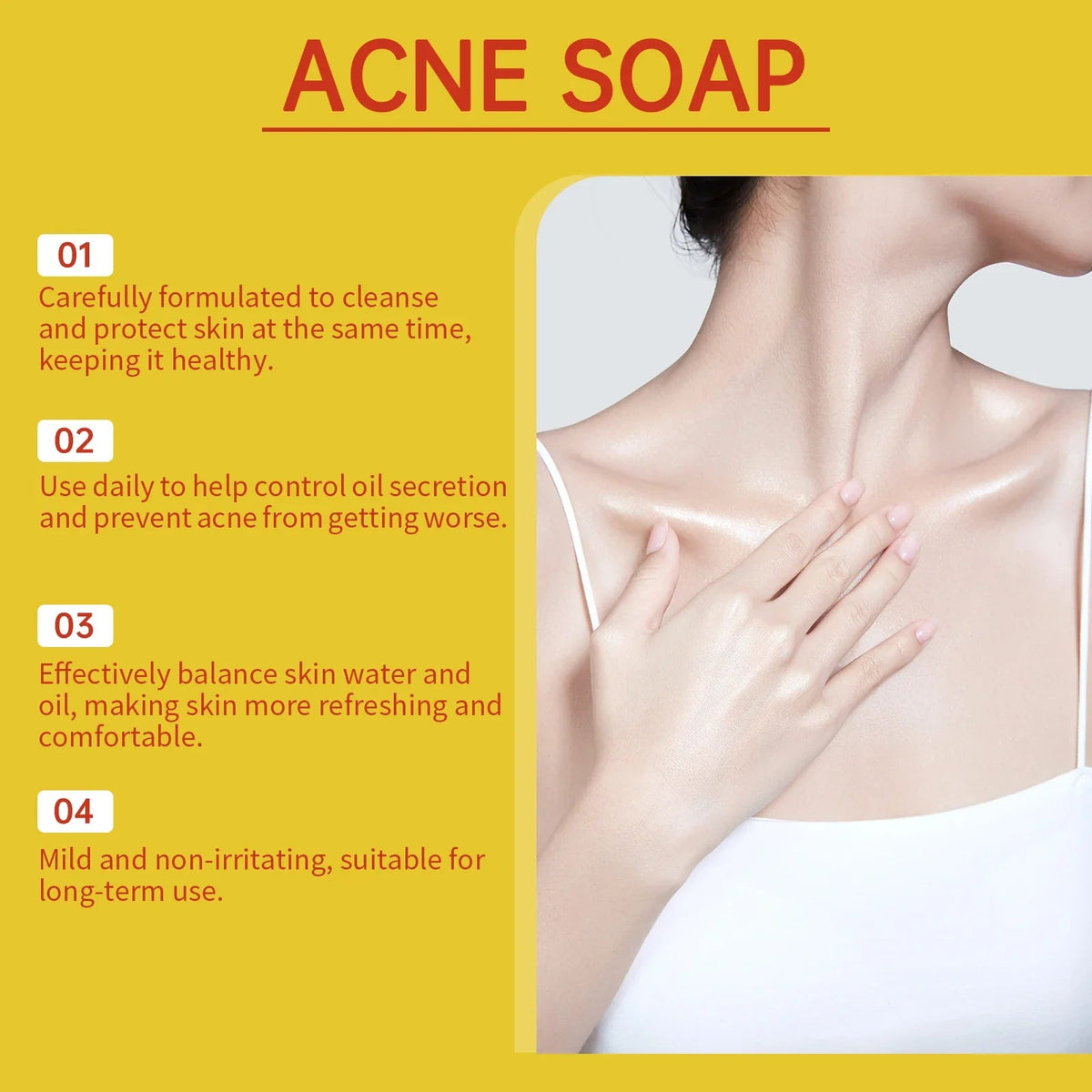 Acne Treatment Soap Pimple Remove Pigment Deep Cleansing Pores Shrink Oil Control Moisturize Body Face Lightening Skin Care Soap - JromoCompany