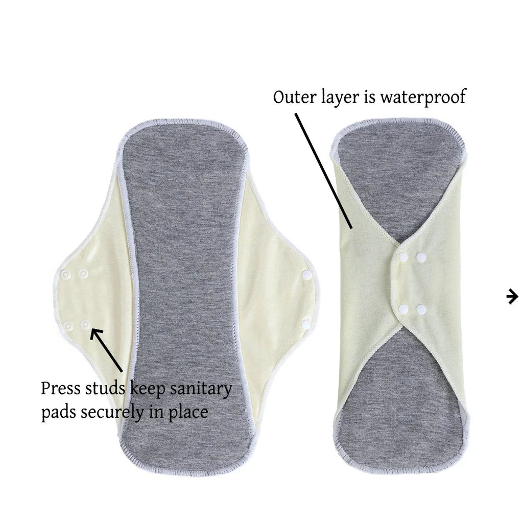 AIO Large Washable Graphene Incontinence Pads Cotton Panty Liner Heavy-flow Menstrual Pads Cloth Tampons Urinary Sanitary Pads - JromoCompany