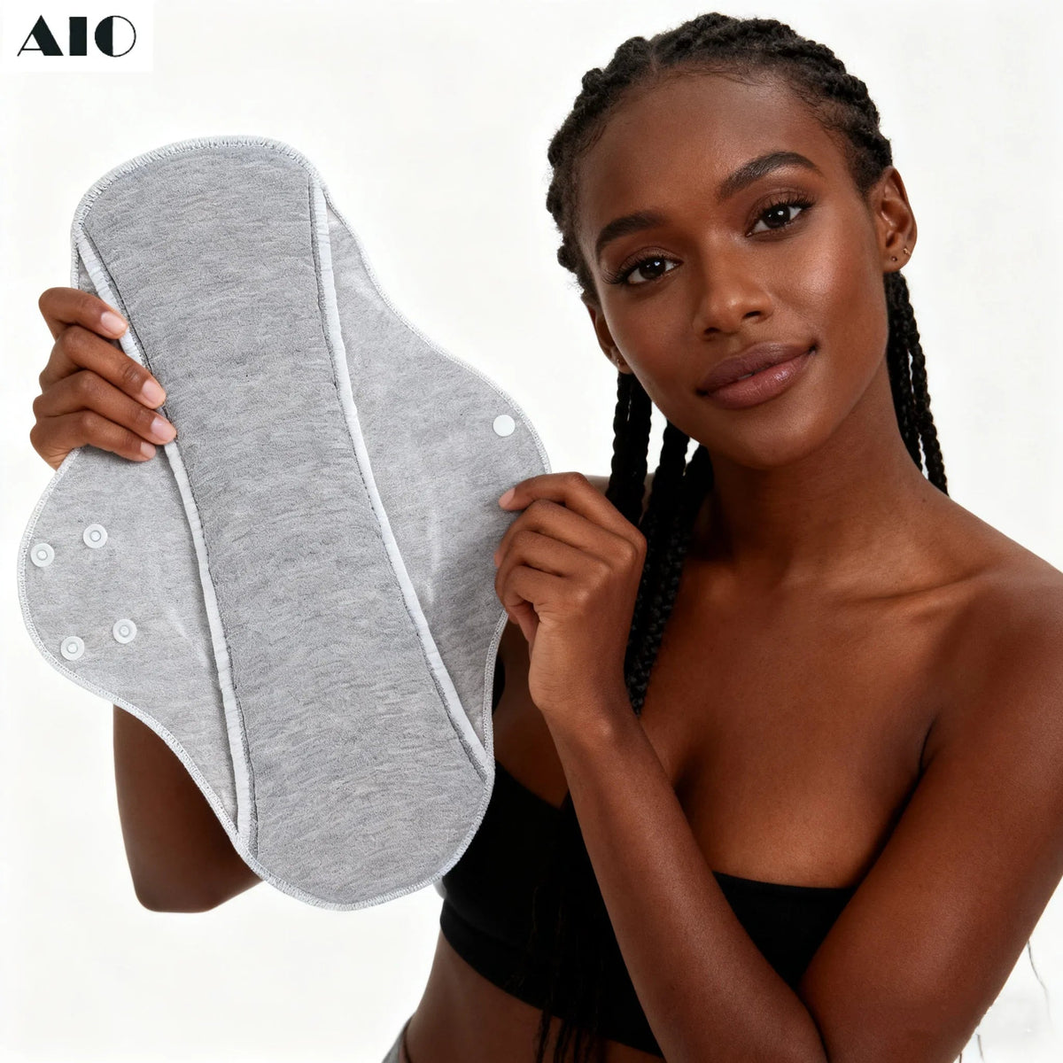 AIO Large Washable Graphene Incontinence Pads Cotton Panty Liner Heavy-flow Menstrual Pads Cloth Tampons Urinary Sanitary Pads - JromoCompany