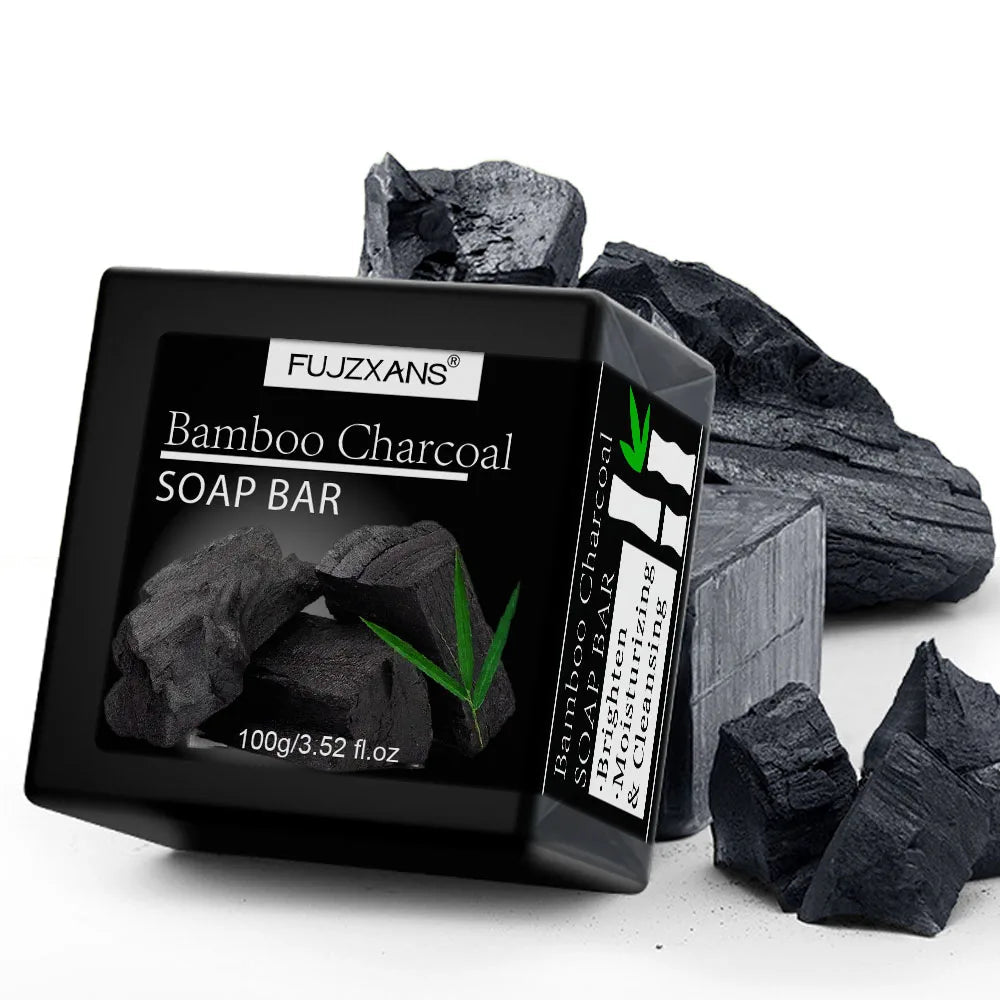 Bamboo Charcoal Soap Bar Deep Cleansing for Oily Light Beige,Moisturizing & Brightening Face & Body Bar For Women - JromoCompany