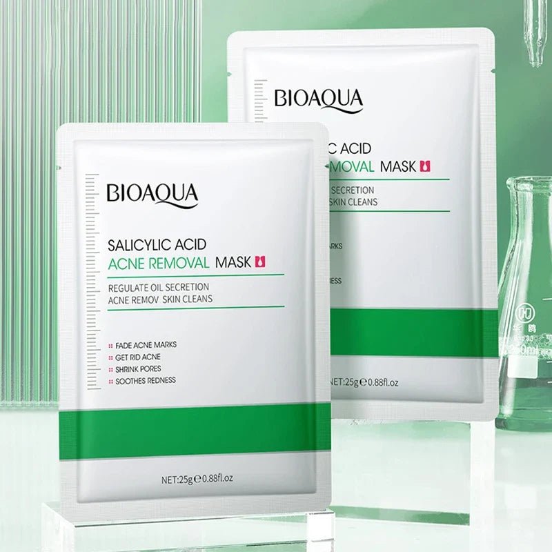 BIOAQUA Salicylic Acid Acne Removal Facial Masks Moisturizing Anti-Aging Nourishing Anti Acne Face Mask Skin Care Products - JromoCompany