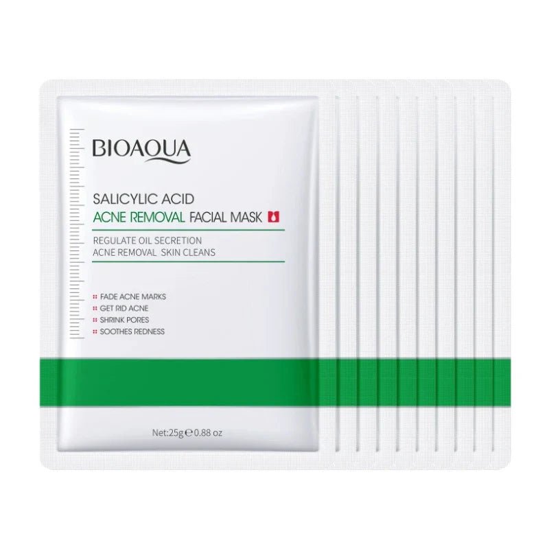 BIOAQUA Salicylic Acid Acne Removal Facial Masks Moisturizing Anti-Aging Nourishing Anti Acne Face Mask Skin Care Products - JromoCompany