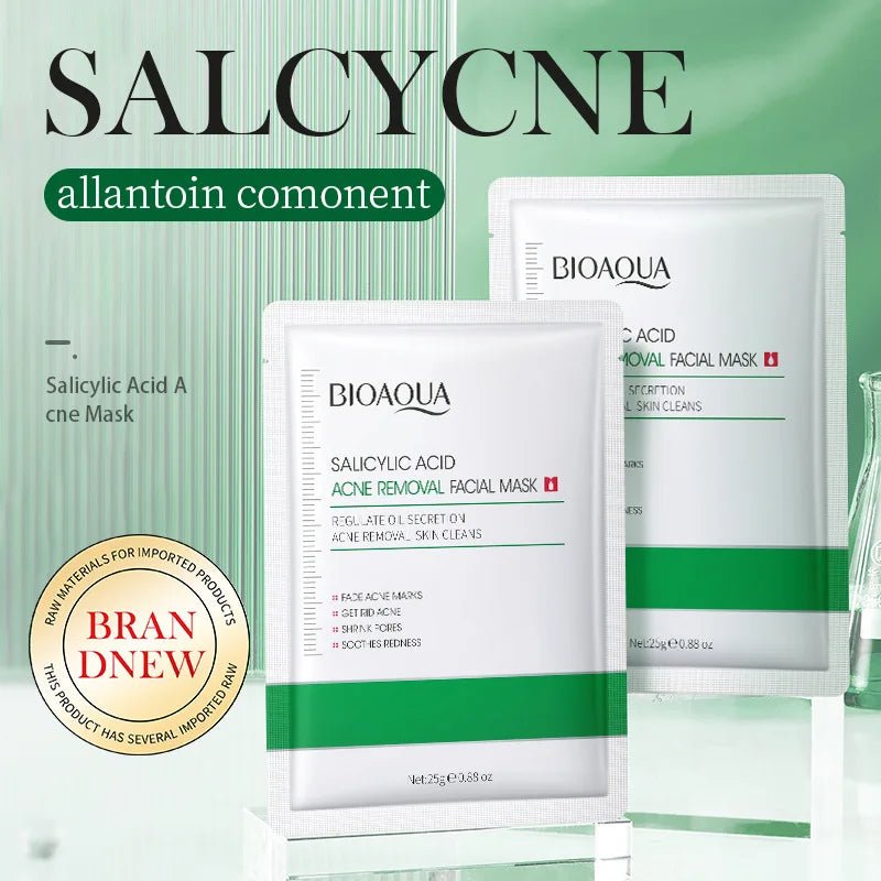 BIOAQUA Salicylic Acid Acne Removal Facial Masks Moisturizing Anti-Aging Nourishing Anti Acne Face Mask Skin Care Products - JromoCompany