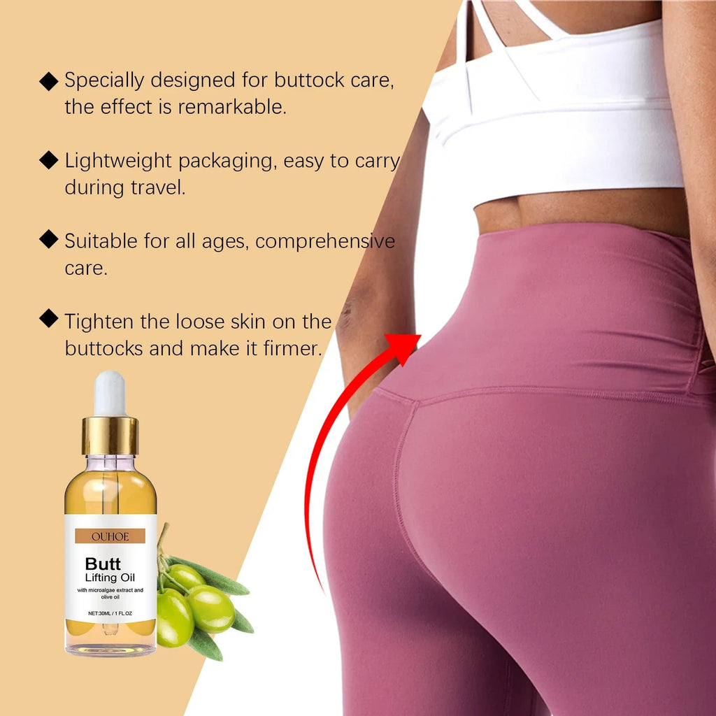 Buttock Enlargement Oil Hip Lifting Growth Firming Nourishing Moisturize Skin Tighten Pores Enhance Elasticity Body Massage Care - JromoCompany