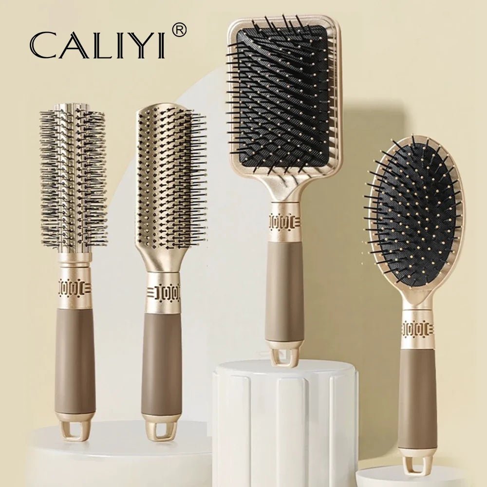 CALIYI Hair Massage Air Cushion Comb Brush Scalp Hairbrush Detangle Anti Static Salon SPA Hairdressing Styling Tool Oval Round - JromoCompany