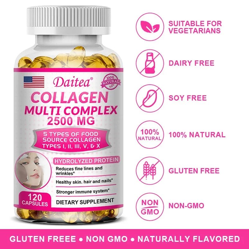 Daitea Hydrolyzed Collagen Supplement – Supports Healthy Skin, Joints, Hair, Nails - Antioxidant - Dietary Supplement - JromoCompany