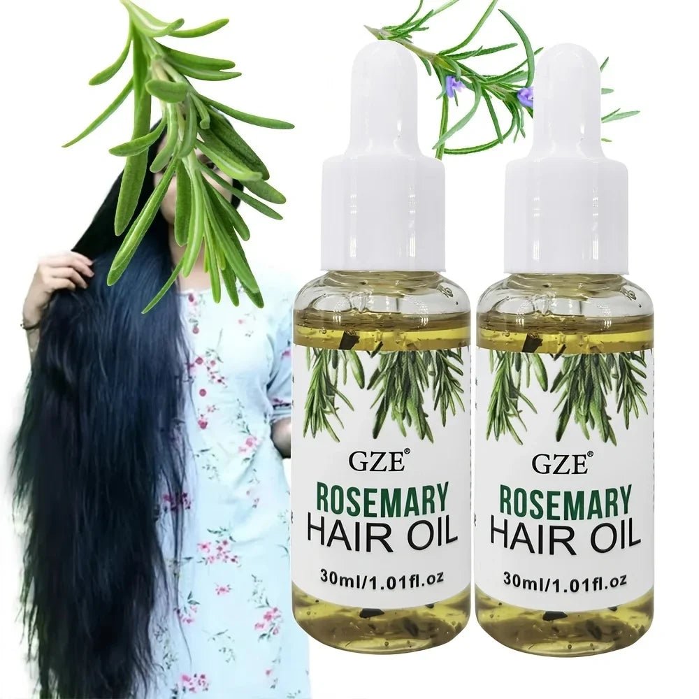 GZE Rosemary Oil For Hair Rosemary Scalp Hair Oil, All Type & Texture | Straight, Waves & Chemically Hairs Strengthens - JromoCompany