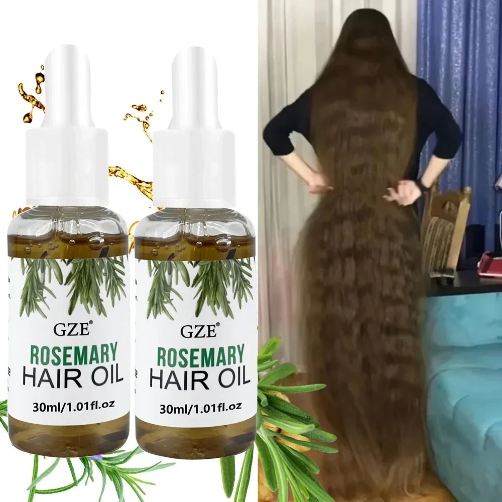 GZE Rosemary Oil For Hair Rosemary Scalp Hair Oil, All Type & Texture | Straight, Waves & Chemically Hairs Strengthens - JromoCompany