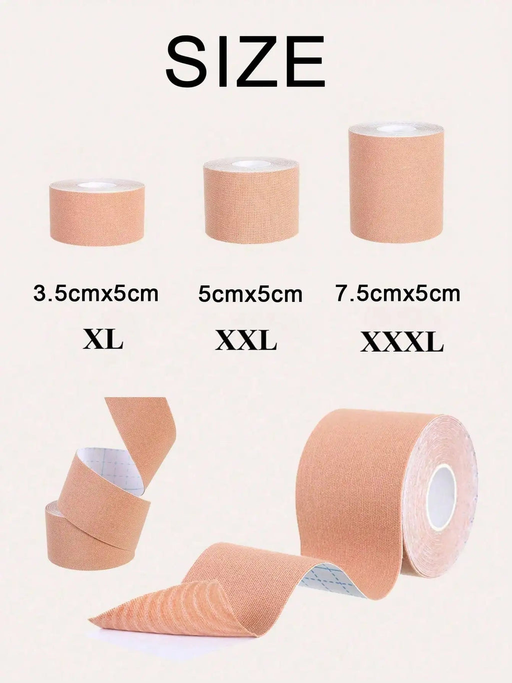 Invisible Chest Lifting Patch - Soft Lightweight Tape, 3 Sizes - JromoCompany
