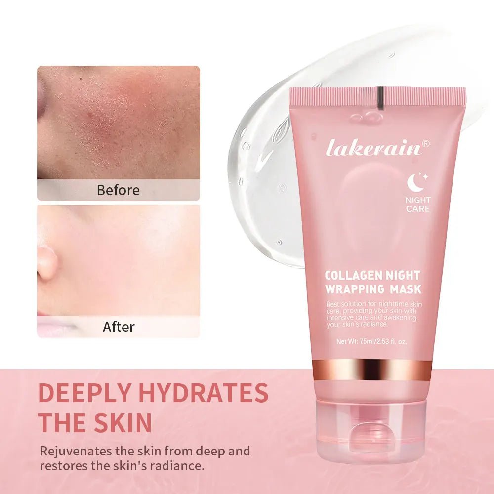 Korean Deep Collagen Mask Peel Off Mask Face Anti Wrinkle Lifting Skin Care Masks Bio Pack Night Wrapping Woman Overnight Skin - JromoCompany