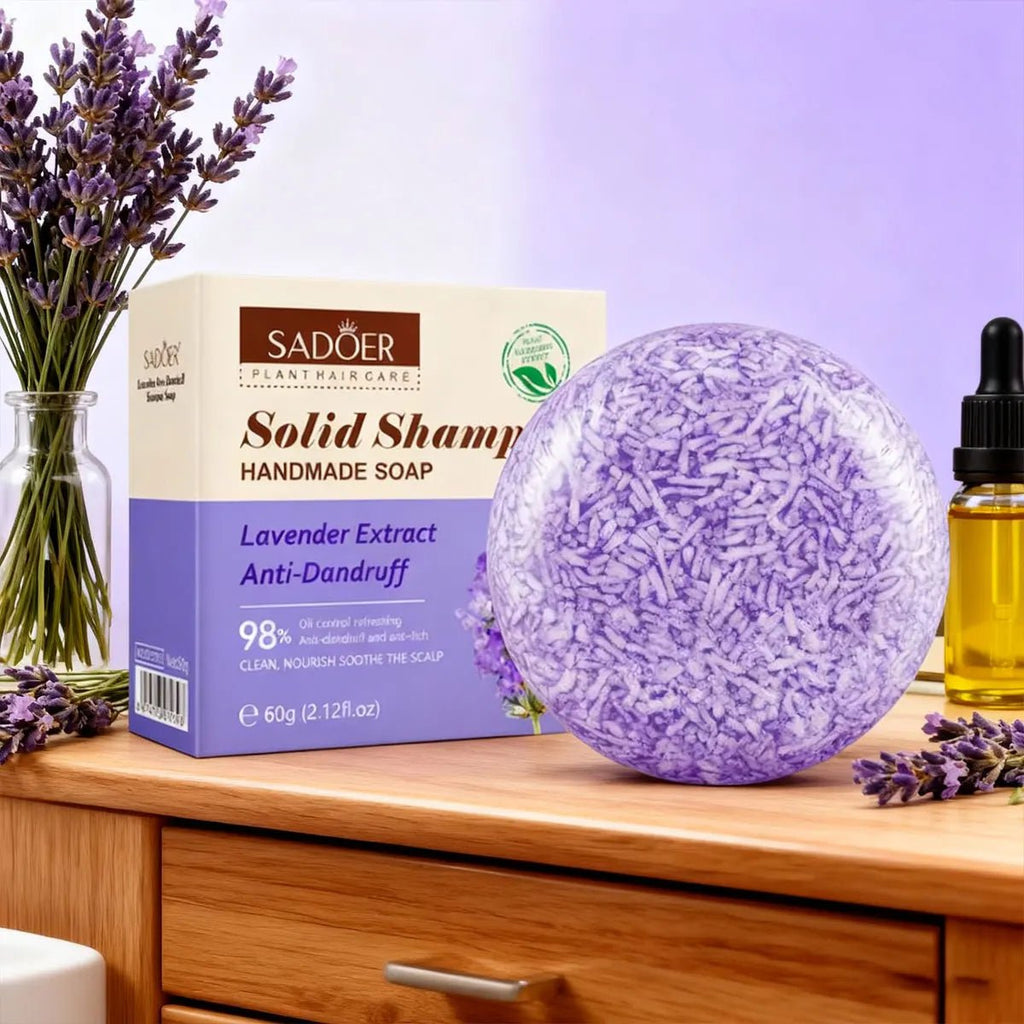 Lavender Shampoo Soap, Plant Essential Oil Soap Deeply Nourishes And Cleanses Hair, Giving Gifts To Family During Holidays - JromoCompany