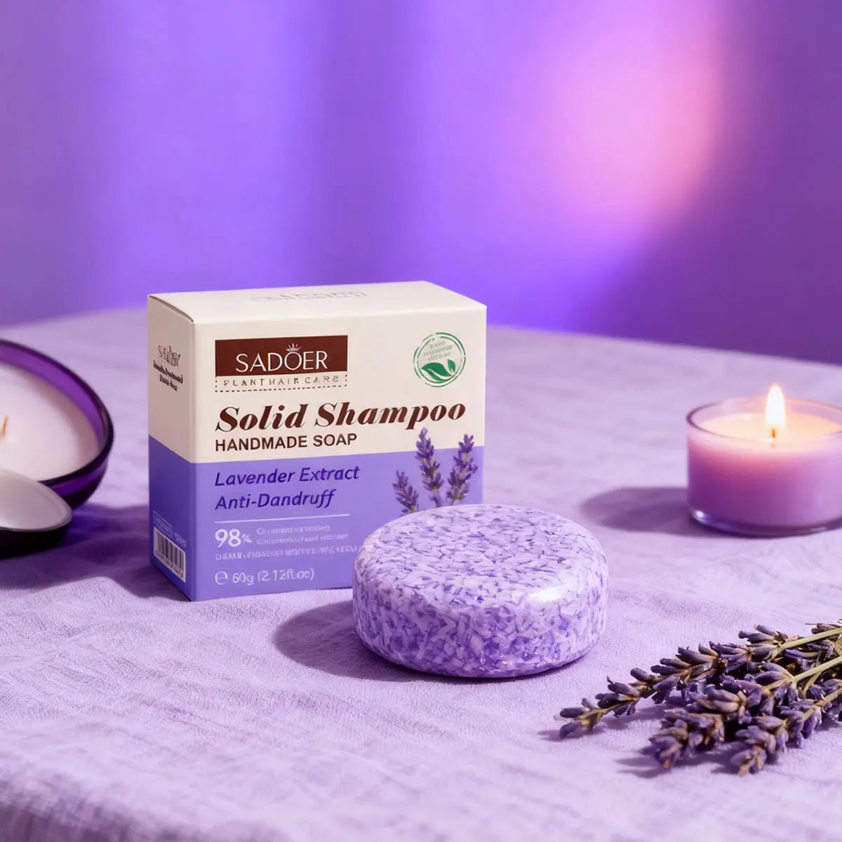 Lavender Shampoo Soap, Plant Essential Oil Soap Deeply Nourishes And Cleanses Hair, Giving Gifts To Family During Holidays - JromoCompany