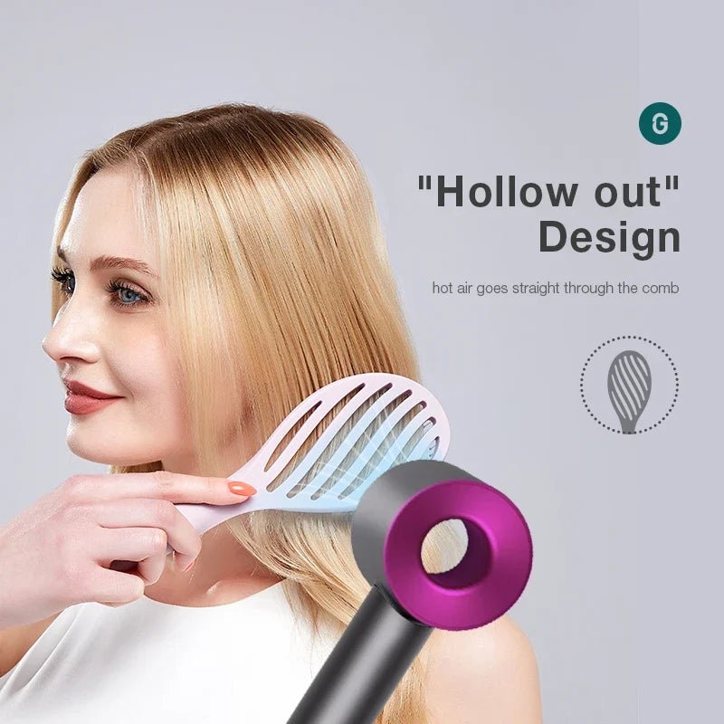 MR.GREEN Hollow Out Hair Brush Scalp Massage Combs Hair Styling Detangler Fast Blow Drying Detangling Tool Wet Dry Curly Hair - JromoCompany