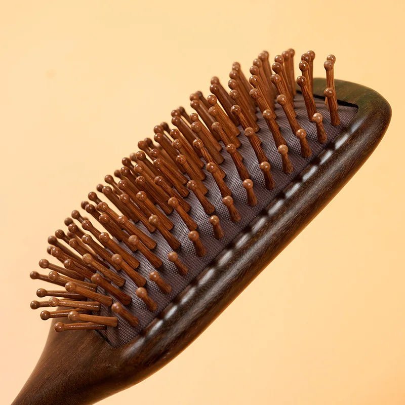 Natural Sandalwood Air Cushion Comb Scalp Massage Hair Brush Women Anti-static Hairdressing Comb for Hair Volume & Curly Hair - JromoCompany