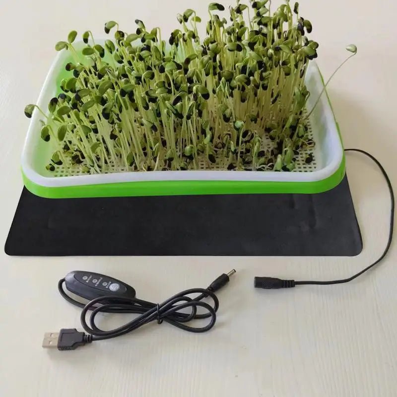 Plant Heat Mat PVC Leather Plant Warming Mat Indoor USB Warm Hydroponics Heating Pad For Indoor Plants Reptiles - JromoCompany