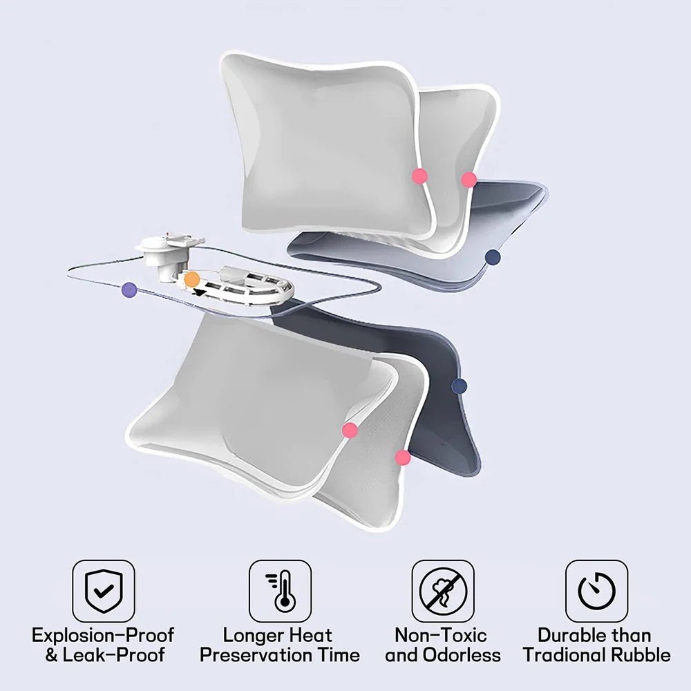 Rechargeable Hot Water Bottle Cute Electric Hand Warmer EU Plug Reusable Hot Compress Bag Heating Pad Hand Pocket Warmer - JromoCompany
