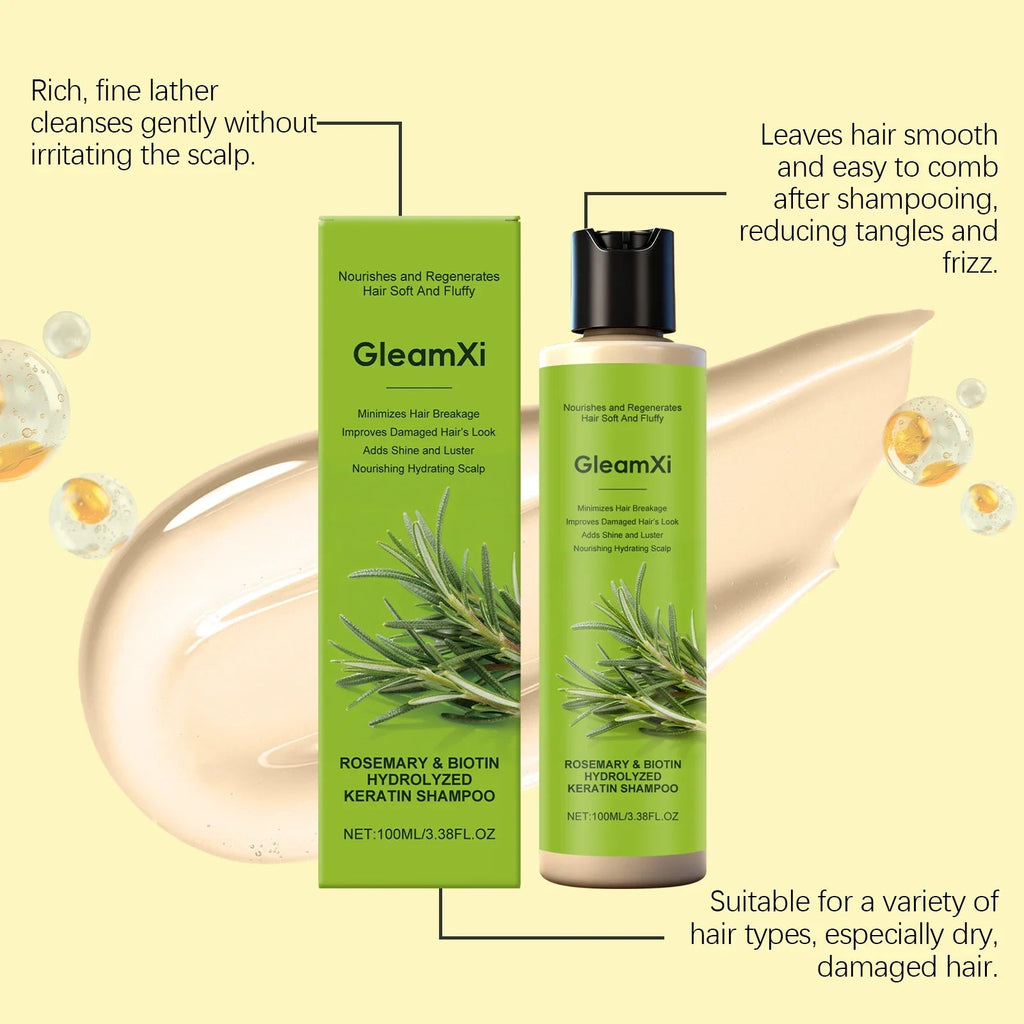 Rosemary Hair Care Shampoo with Biotin Moisturizing Scalp Treatment Volumizing Oil Control Daily Use Natural Hair Care - JromoCompany