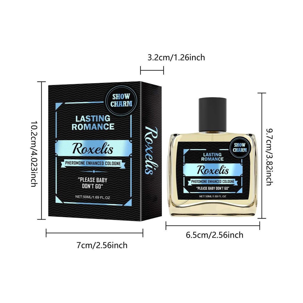 Roxelis 50ml Gentlemen Cologne Pheromone Perfume Increase Charm Confidence Dating Flirting Attract Lasting Glamour Men Perfume - JromoCompany