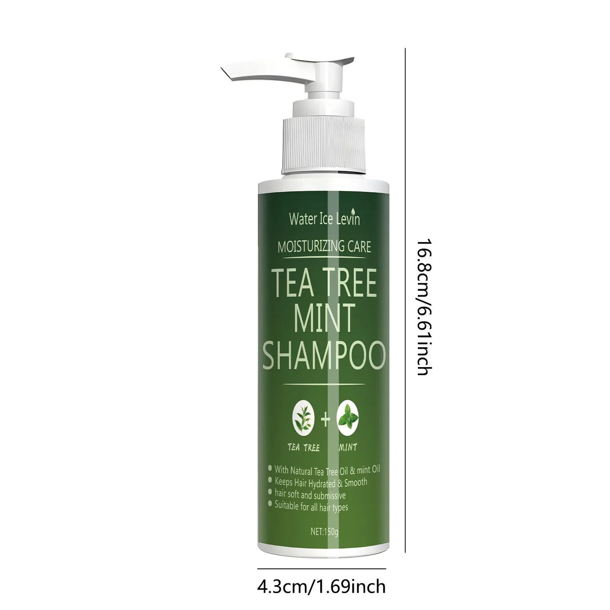 Tea Tree Mint Shampoo Natural Essence Revitalizes Hair. Dense Foam Cleansing. Strengthens and Smoothes. Adds Volume Shine. - JromoCompany