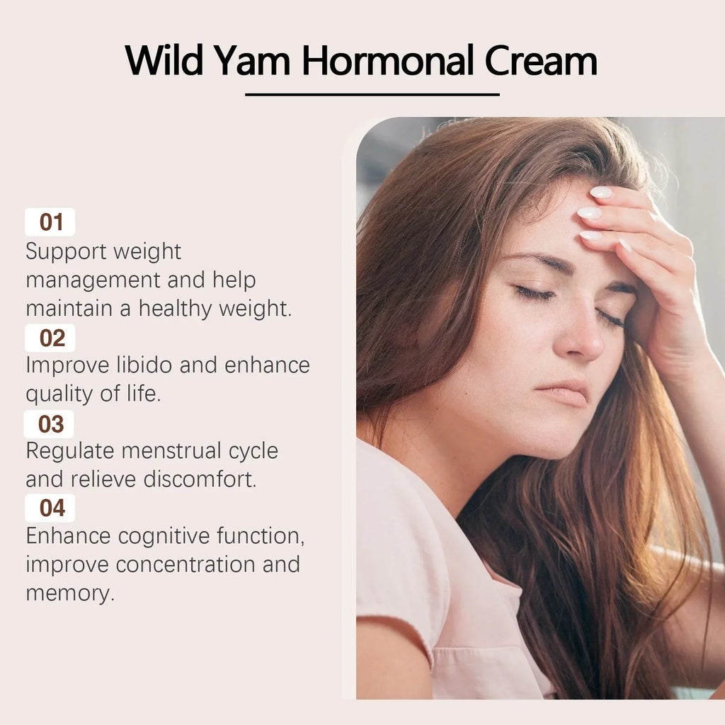 Wild Yam Cream Progesteron Hormone Regulation Balancing Tightening Smoothing Moisturizing Wrinkles Removing Women's Health Balm - JromoCompany
