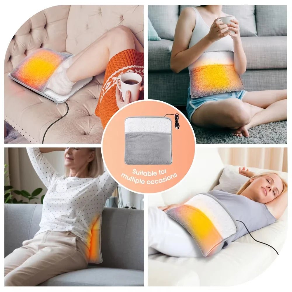 Winter Electric Foot Heating Pad USB Charging Soft Plush Washable Foot Warmer Heater Improve Sleeping Household Foot Warming Mat - JromoCompany